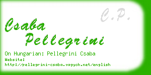 csaba pellegrini business card